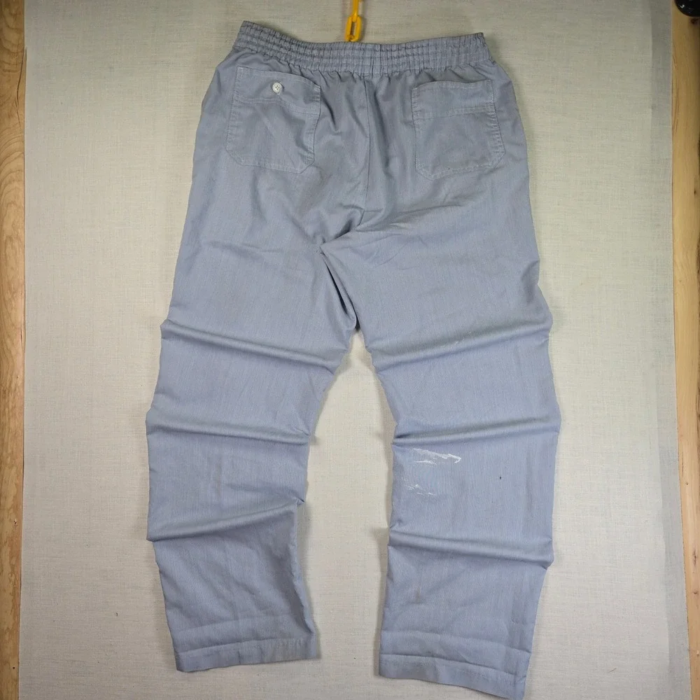 VTG Arnold Palmer Seersucker Pants Men 34 Blue White Striped Distressed Golf USA